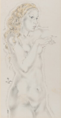 《婦人像》1932年　水彩、墨・紙