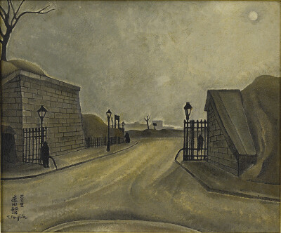 《街はずれの門》1918年　油彩・キャンバス
