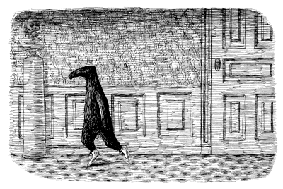 エドワード・ゴーリー《『うろんな客』原画》 1954年<br />
©2026 The Edward Gorey Charitable Trust