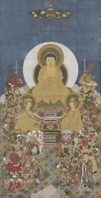 仏涅槃図（ぶつねはんず）　江戸時代　宝暦10（1760）年"