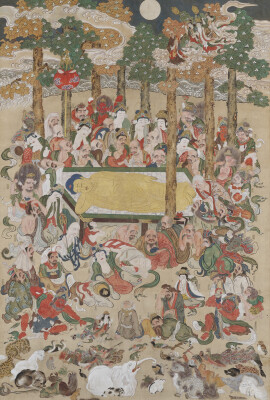 釈迦十六善神像　江戸時代　18世紀"