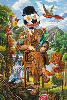 宮崎勇次郎《パークライフ（サッカーボール紳士）》2025 年