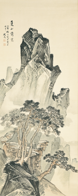 谷文晁《夏山霽靄図》1879 年 府中市美術館