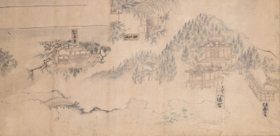 鑁阿寺一山十二坊図（部分）　室町時代　十五世紀　鑁阿寺