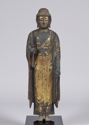 阿弥陀如来立像(木造 漆箔 平安時代 12世紀)<